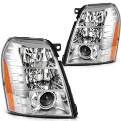 ECCPP Headlights Assembly For Cadillac Escalade 6.2L 2009-2014 Pair Chrome Amber KOEEP [1]