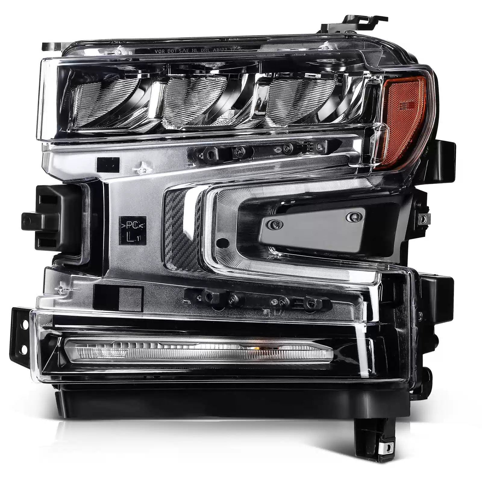 ECCPP Headlights Assembly For Chevrolet Silverado 1500 2019-2021 Pair Black 6B93BC-57 [1]