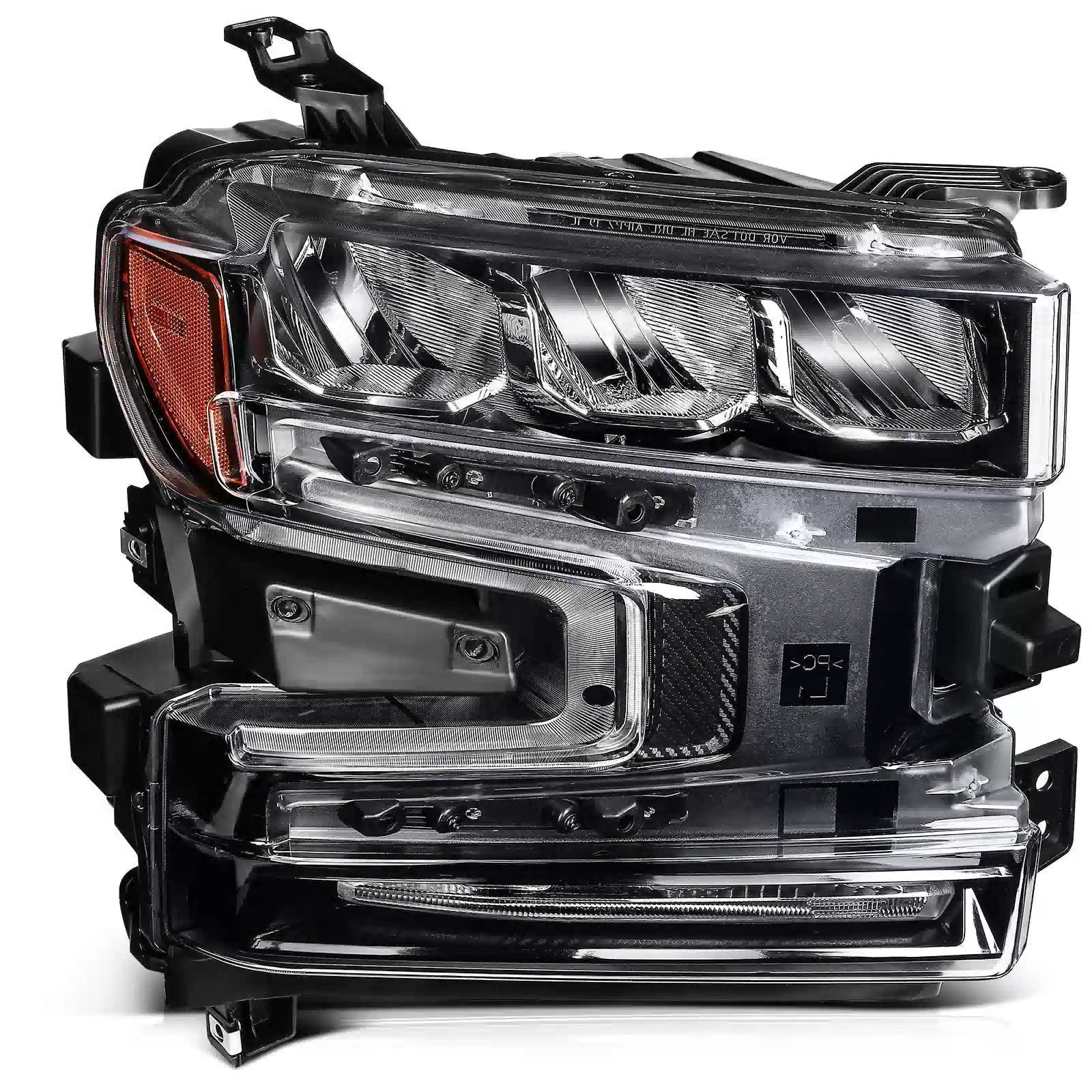 ECCPP Headlights Assembly For Chevrolet Silverado 1500 2019-2021 Pair Black 6B93BC-57 [2]