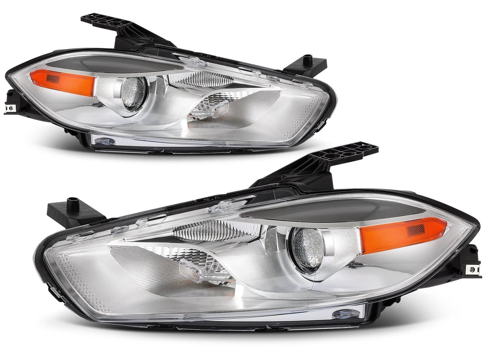 ECCPP Headlights Assembly For Dodge Dart 1.4L 2.0L 2.4L 2013-2016 Pair Black 6B93BC-57 [2]