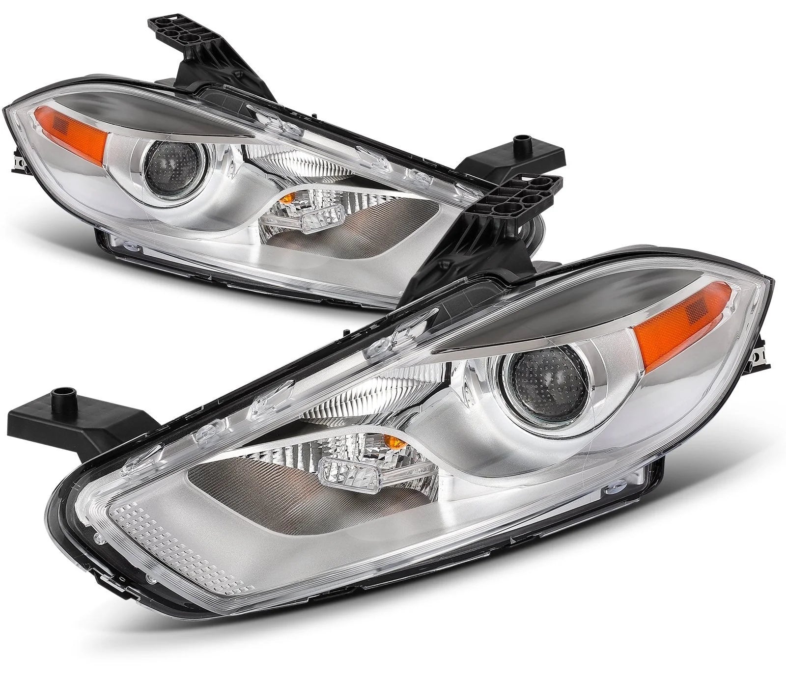 ECCPP Headlights Assembly For Dodge Dart 1.4L 2.0L 2.4L 2013-2016 Pair Black 6B93BC-57 [3]