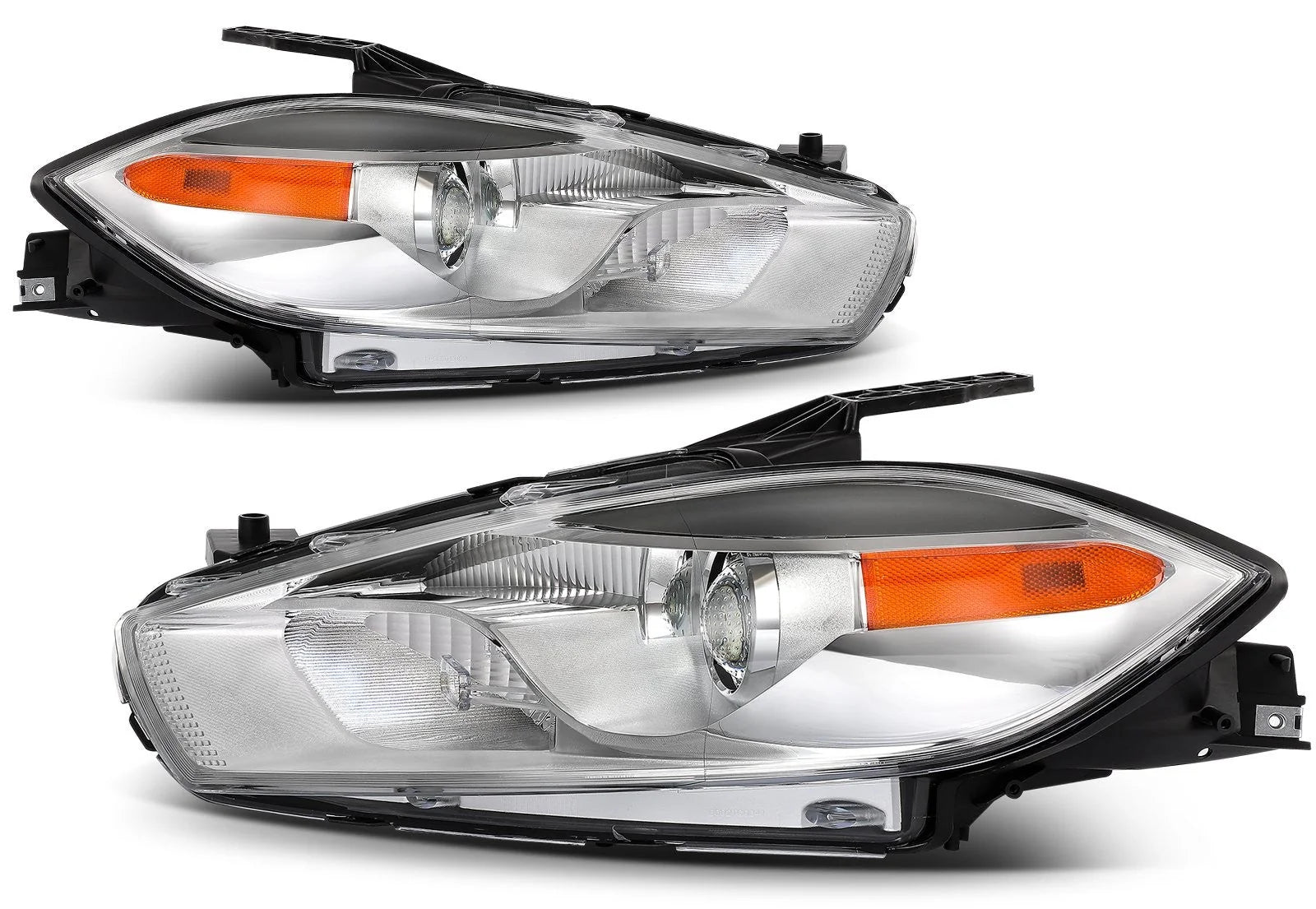 ECCPP Headlights Assembly For Dodge Dart 1.4L 2.0L 2.4L 2013-2016 Pair Black 6B93BC-57 [4]