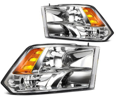 ECCPP Headlights Assembly For Dodge Ram 1500 2500 3500 2009-2018 Pair Chrome 6B93BC-57 [2]