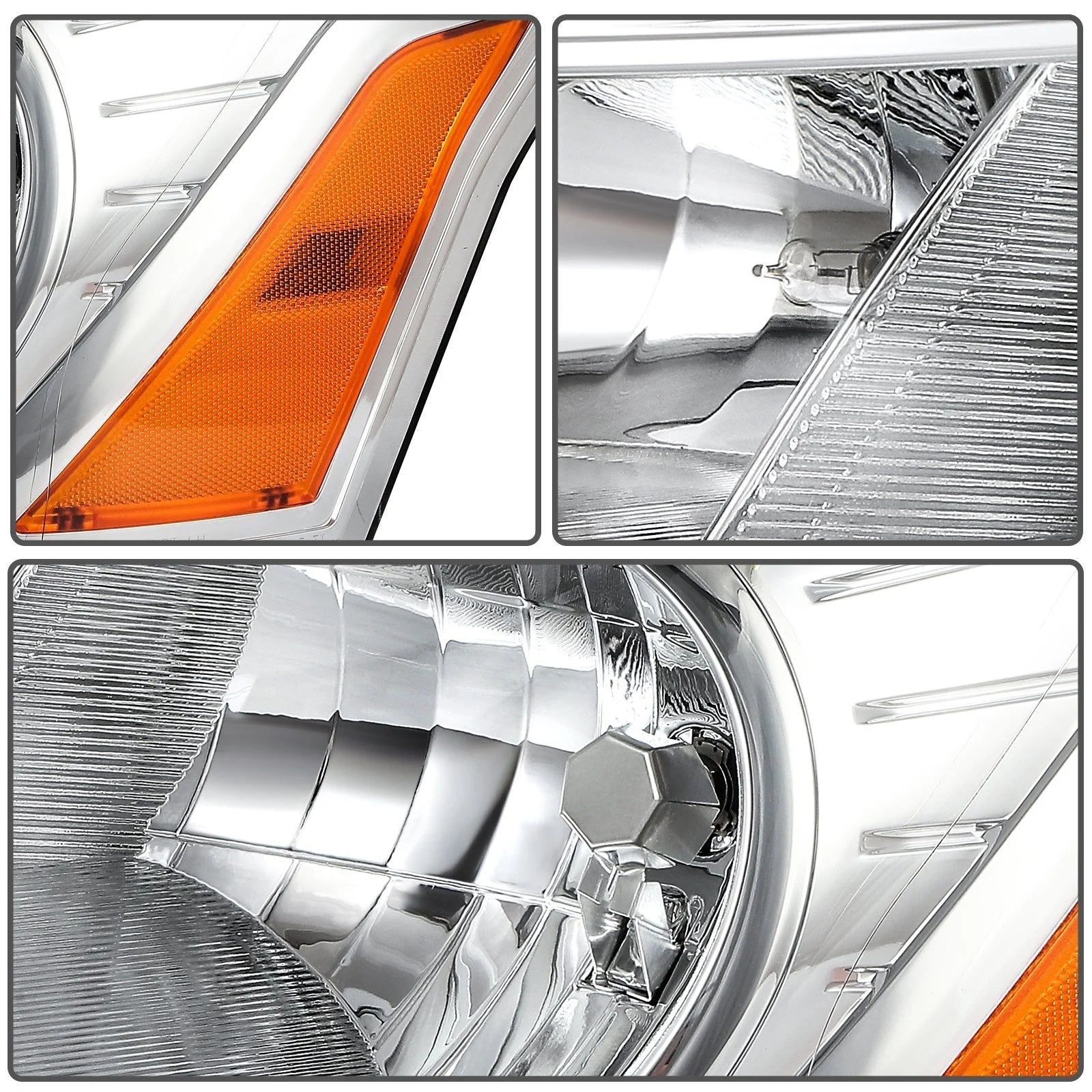 ECCPP Headlights Assembly For Ford Transit 150 250 350 2015-2023 Pair Chrome 6B93BC-57 [11]