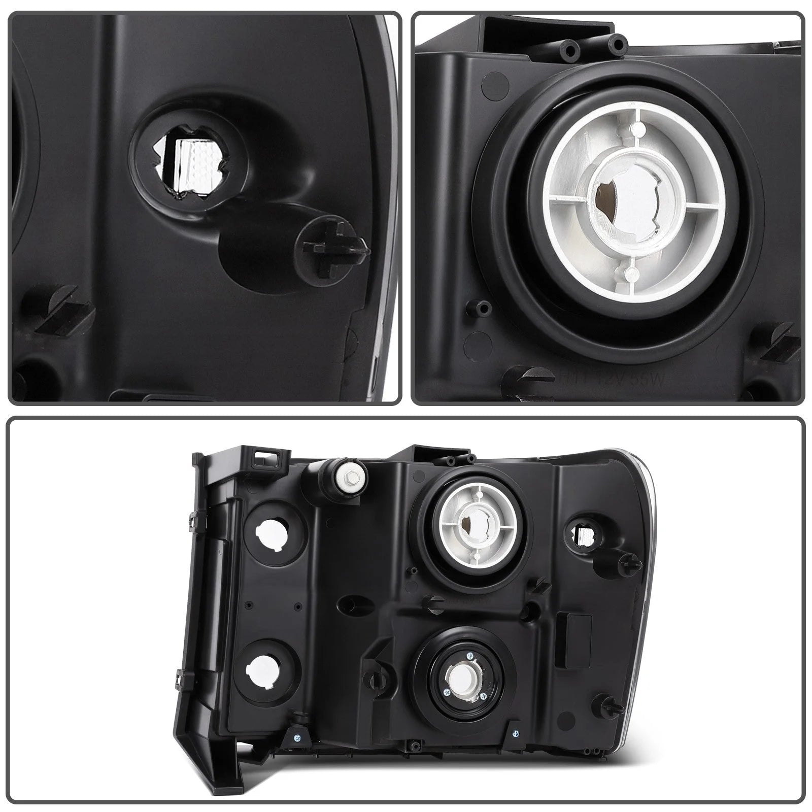 ECCPP Headlights Assembly For GMC Sierra 1500 2500HD 3500HD 2007-2014 Pair KOEEP [8]