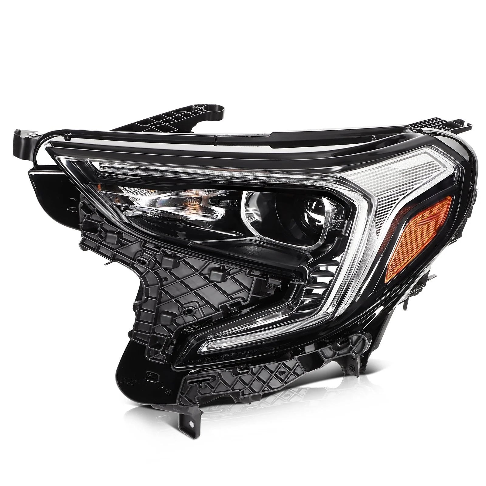 ECCPP Headlights Assembly For GMC Terrain 2018-2021 Pair Kit Black Amber 6B93BC-57 [4]