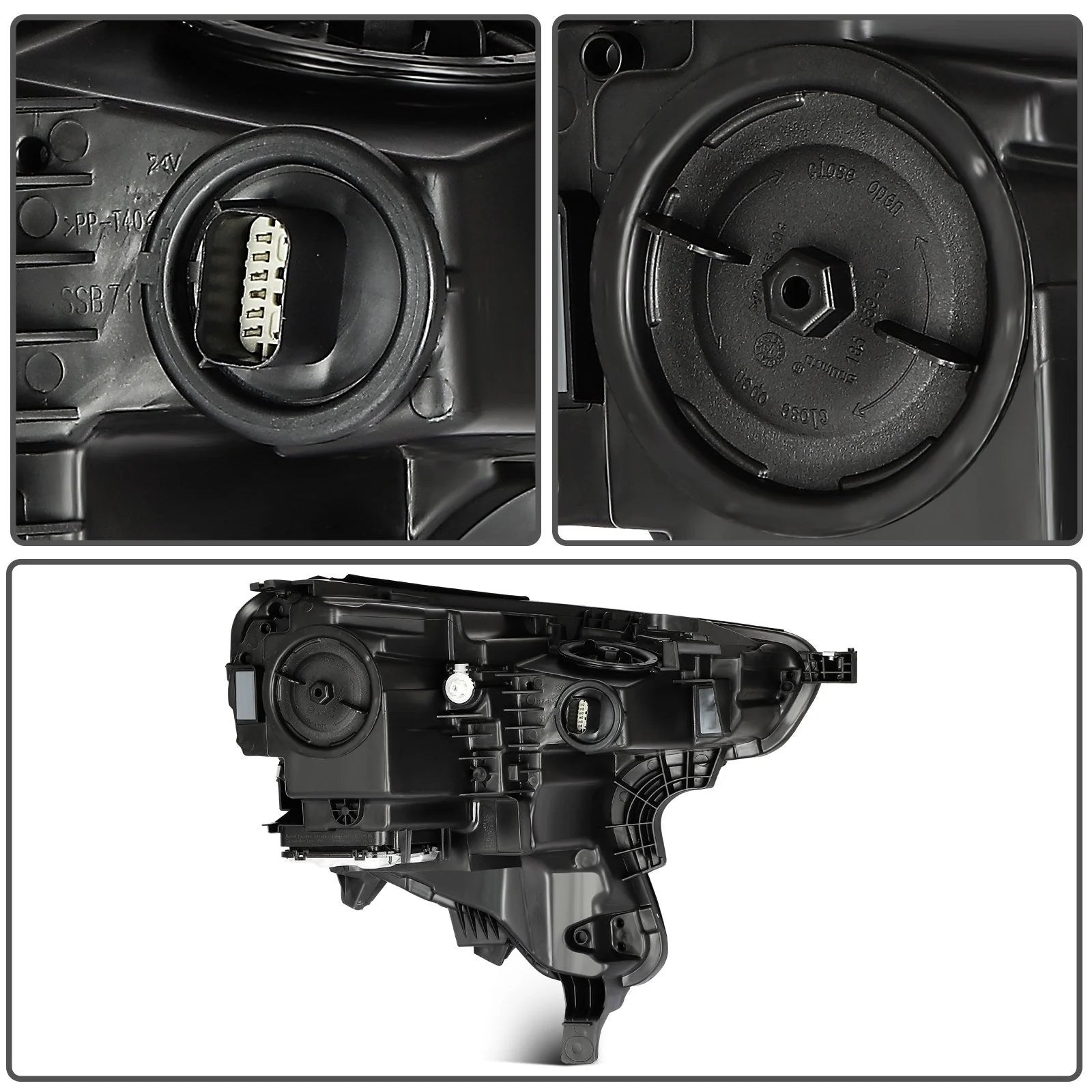 ECCPP Headlights Assembly For GMC Terrain 2018-2021 Pair Kit Black Amber 6B93BC-57 [8]