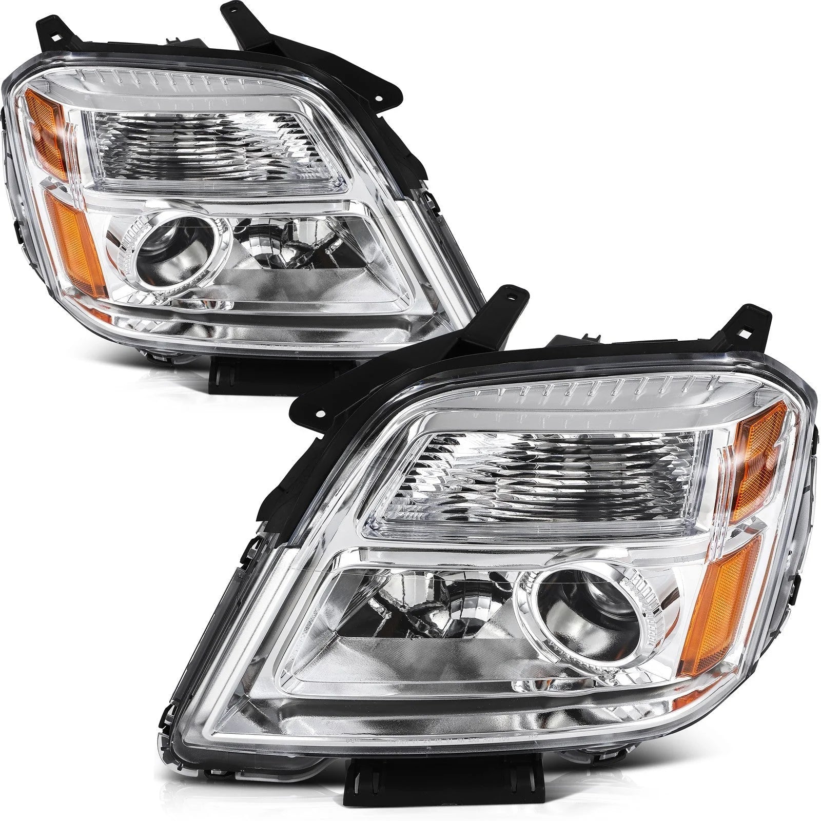 ECCPP Headlights Assembly For GMC Terrain 2.4L 3.6L 2016-2017 Pair Chrome Amber 6B93BC-57 [4]
