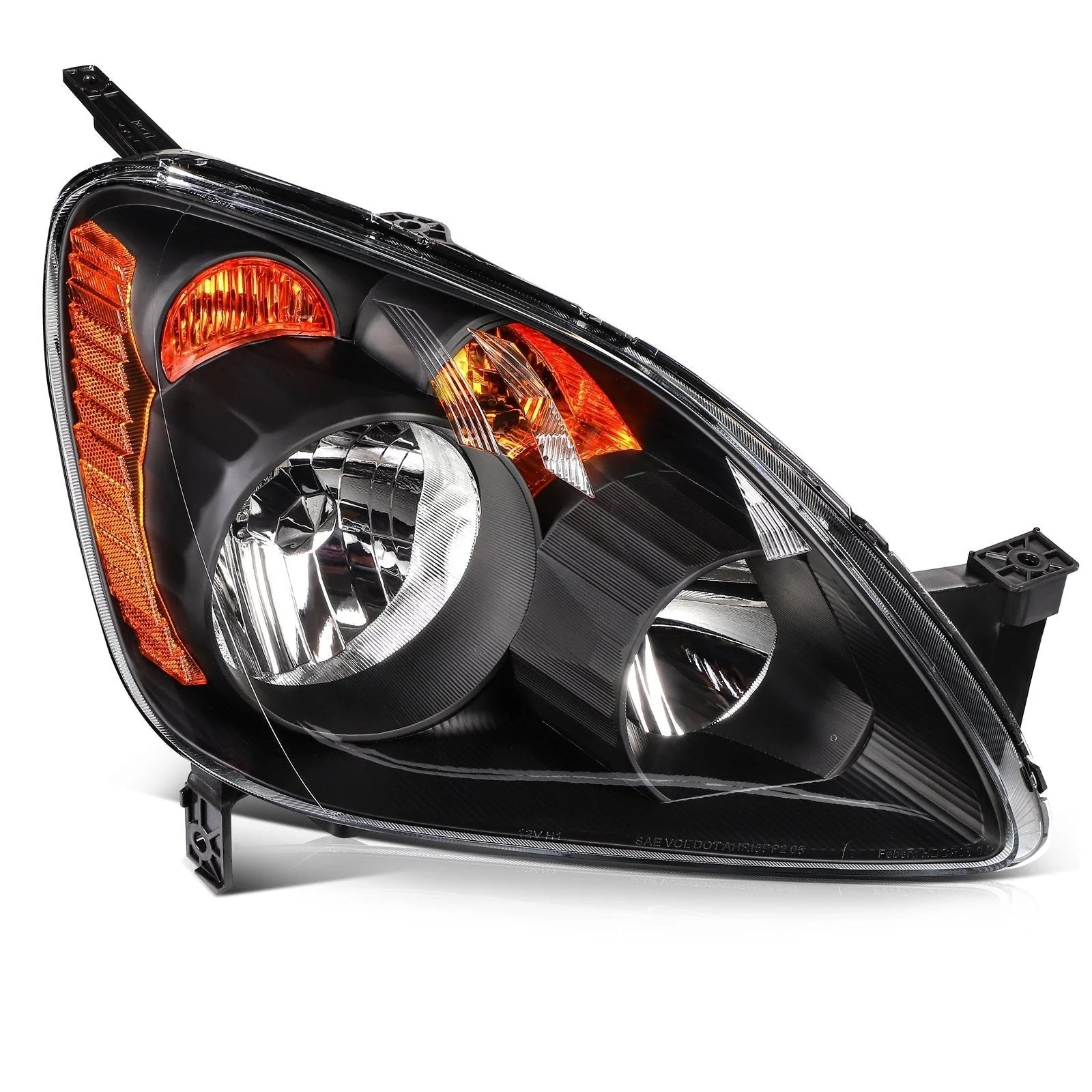 ECCPP Headlights Assembly For Honda CR-V CRV 2.4L 2005-2006 Pair Kit Black Amber KOEEP [6]