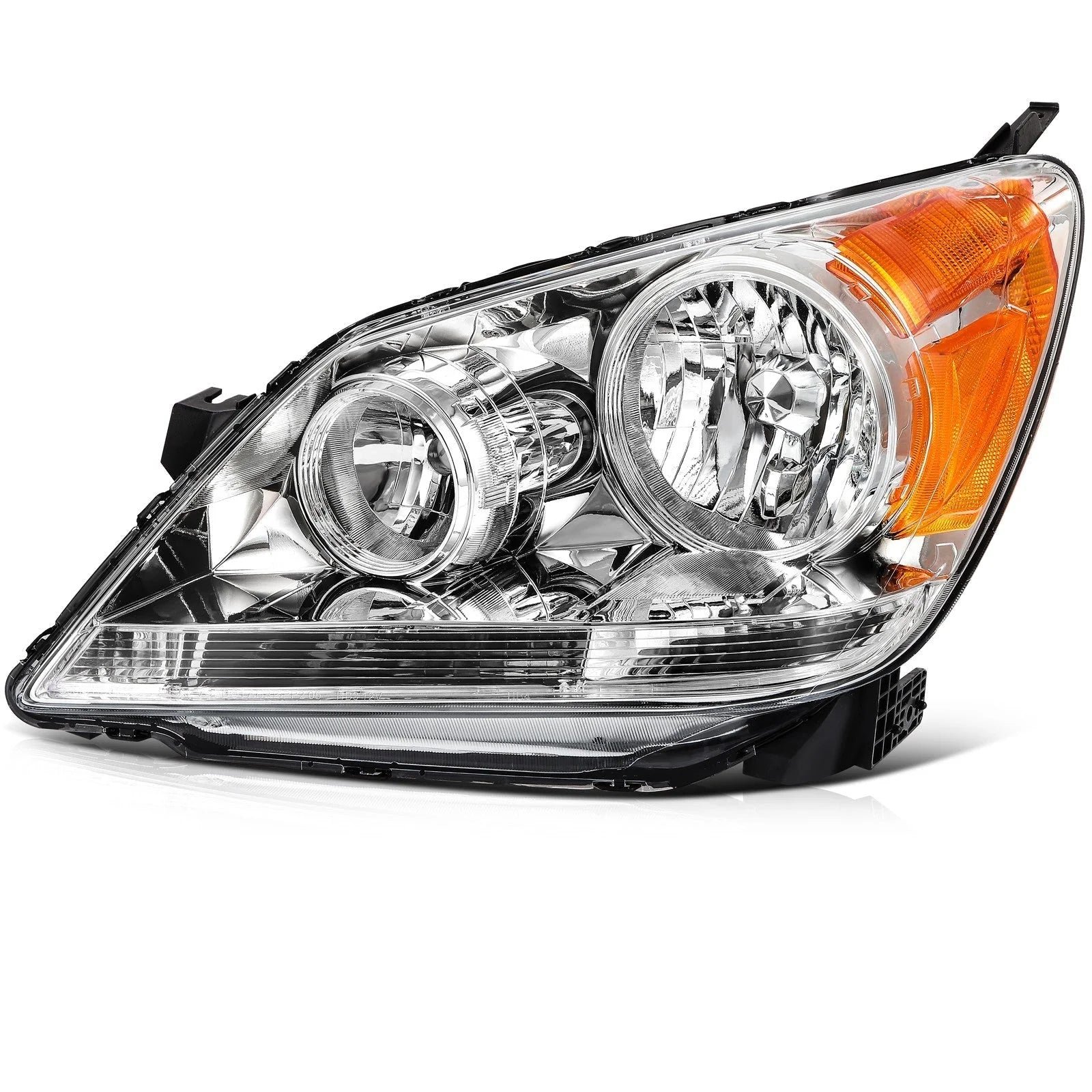ECCPP Headlights Assembly For Honda Odyssey 3.5L 2005-2007 Pair Kit Chrome Amber KOEEP [5]