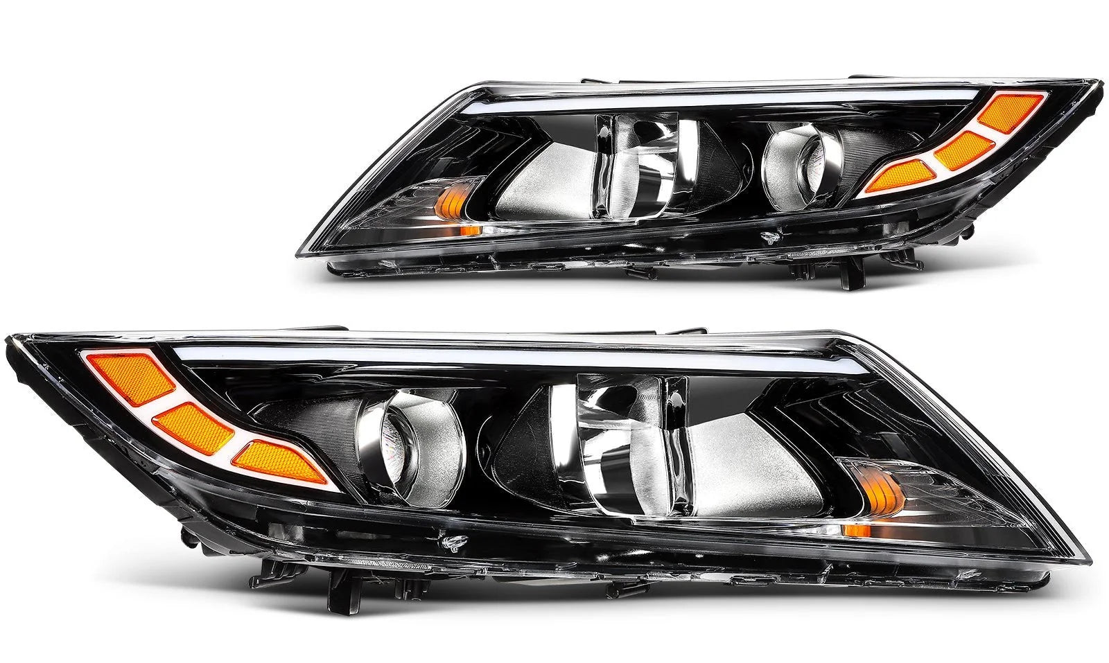 ECCPP Headlights Assembly For Kia Optima 2.0L 2.4L 2014-2015 Pair Black Amber KOEEP [1]