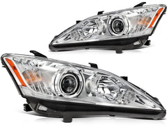ECCPP Headlights Assembly For Lexus ES350 Base 3.5L 2010-2012 Pair Chrome Amber 6B93BC-57 [1]