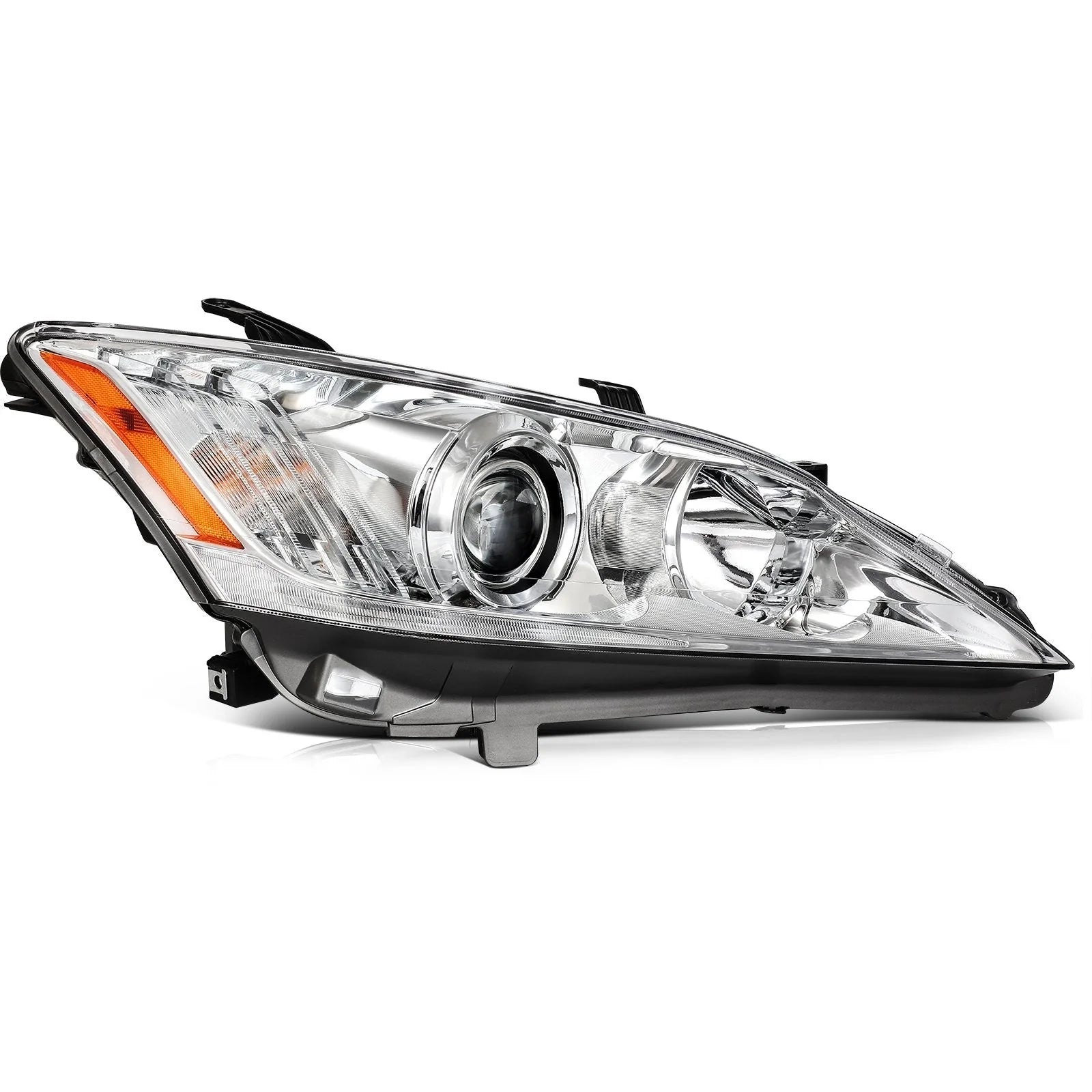 ECCPP Headlights Assembly For Lexus ES350 Base 3.5L 2010-2012 Pair Chrome Amber 6B93BC-57 [6]