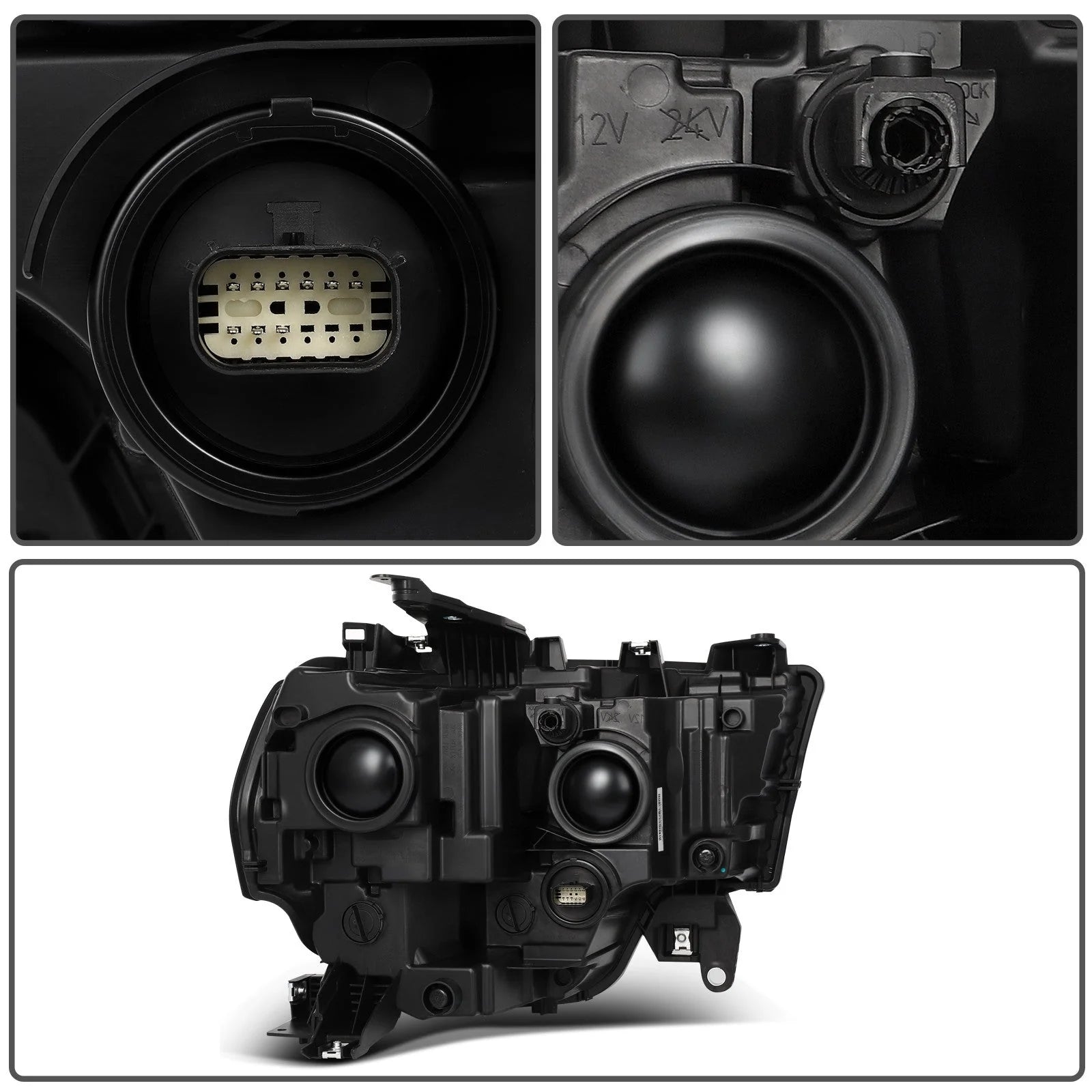 ECCPP Headlights Assembly For Ram 2500 3500 5.7L 6.4L 6.7L 2019-2024 Pair Chrome KOEEP [10]
