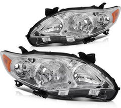 ECCPP Headlights Assembly For Toyota For Corolla 1.8L 2.4L 2011-2013 Pair Chrome 6B93BC-57 [1]