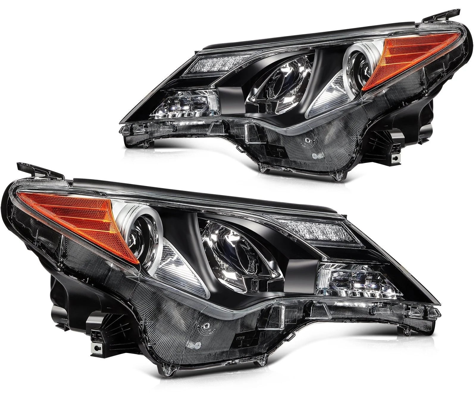 ECCPP Headlights Assembly For Toyota RAV4 2.5L 2013-2015 Pair Kit Black Amber KOEEP [6]