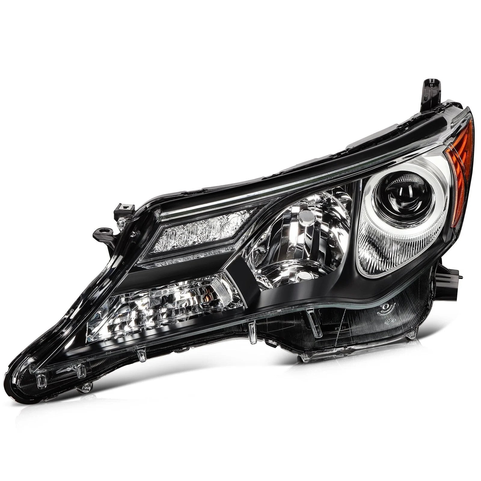 ECCPP Headlights Assembly For Toyota RAV4 2.5L 2013-2015 Pair Kit Black Amber KOEEP [7]