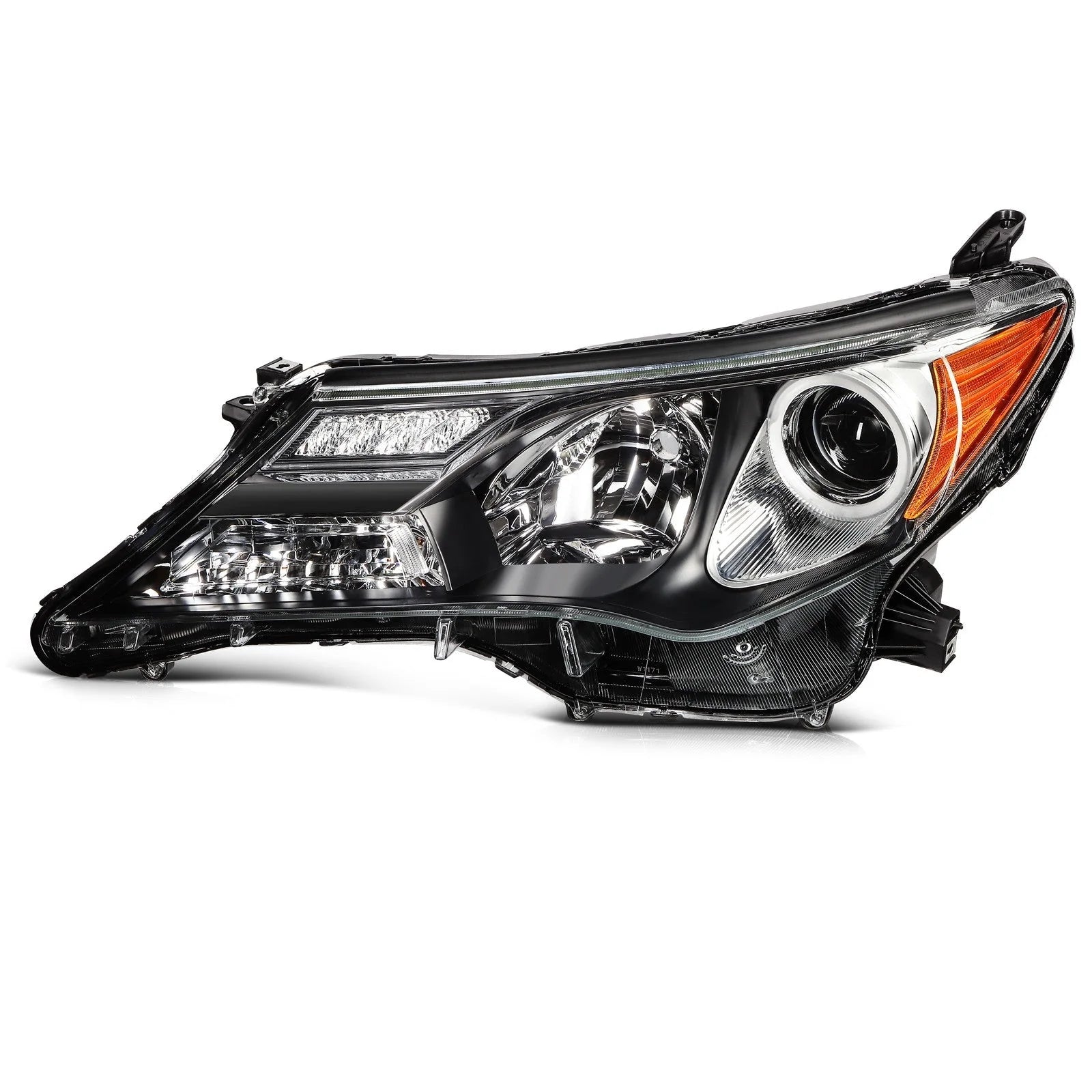 ECCPP Headlights Assembly For Toyota RAV4 2.5L 2013-2015 Pair Kit Black Amber KOEEP [8]
