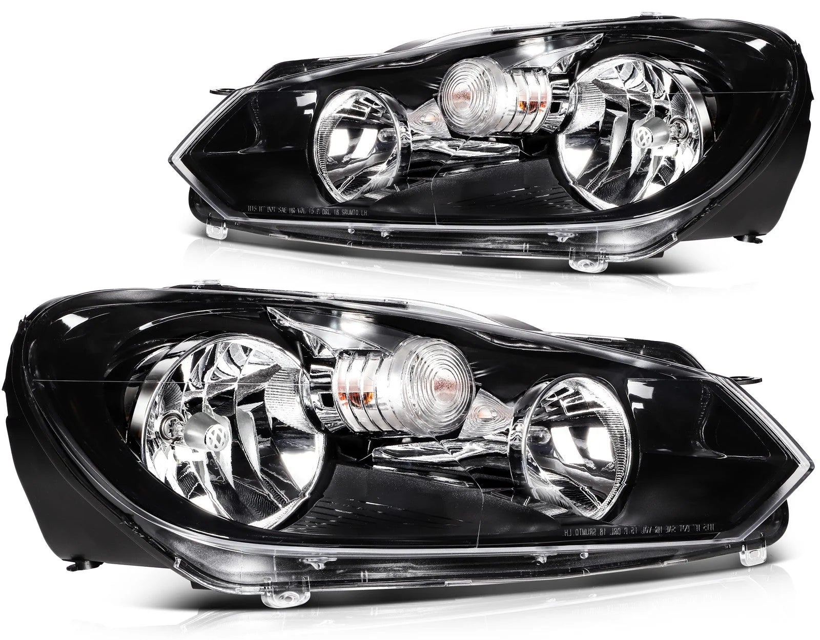 ECCPP Headlights Assembly For Volkswagen Golf Jetta GTI 2010-2014 Pair Kit Black 6B93BC-57 [1]