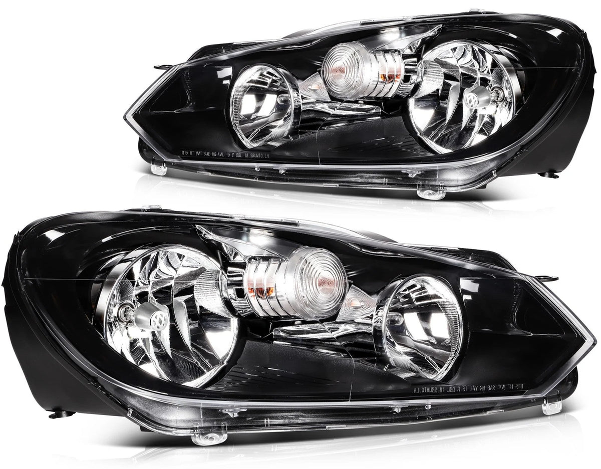 ECCPP Headlights Assembly For Volkswagen Golf Jetta GTI 2010-2014 Pair Kit Black 6B93BC-57 [1]