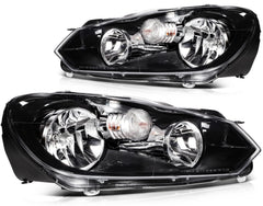 ECCPP Headlights Assembly For Volkswagen Golf Jetta GTI 2010-2014 Pair Kit Black 6B93BC-57 [1]
