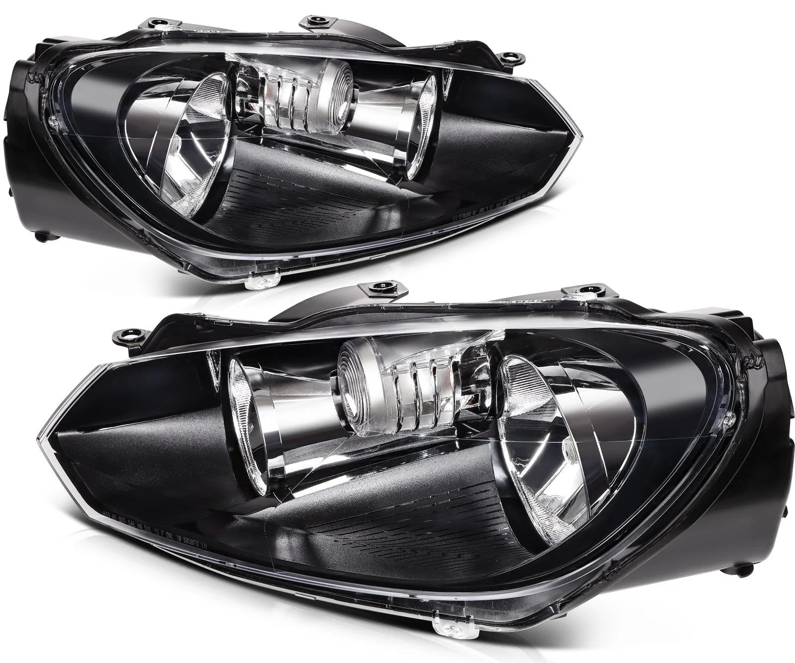ECCPP Headlights Assembly For Volkswagen Golf Jetta GTI 2010-2014 Pair Kit Black 6B93BC-57 [3]