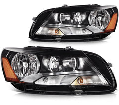 ECCPP Headlights Assembly For Volkswagen Passat 2012-2015 Pair Kit Black Amber 6B93BC-57 [1]