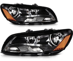 ECCPP Headlights Assembly For Volkswagen Passat 2012-2015 Pair Kit Black Amber 6B93BC-57 [2]