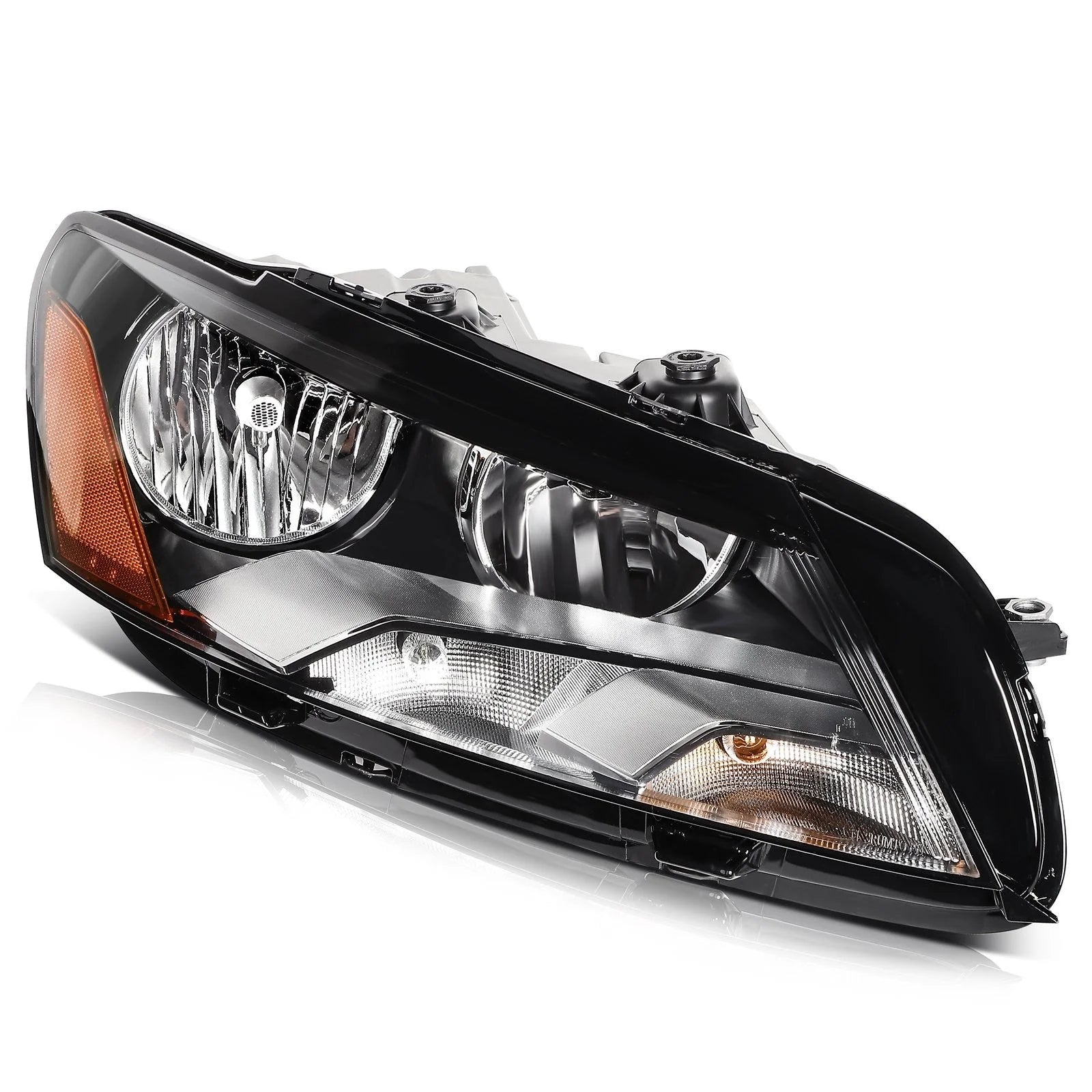 ECCPP Headlights Assembly For Volkswagen Passat 2012-2015 Pair Kit Black Amber 6B93BC-57 [3]