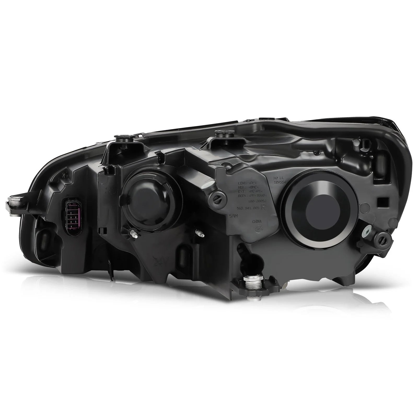 ECCPP Headlights Assembly For Volkswagen Passat 2012-2015 Pair Kit Black Amber 6B93BC-57 [6]