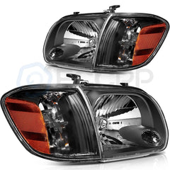 ECCPP Headlights For 2005-07 Toyota Sequoia 2005-06 Toyota Tundra Pair Black 6B93BC-57 [4]