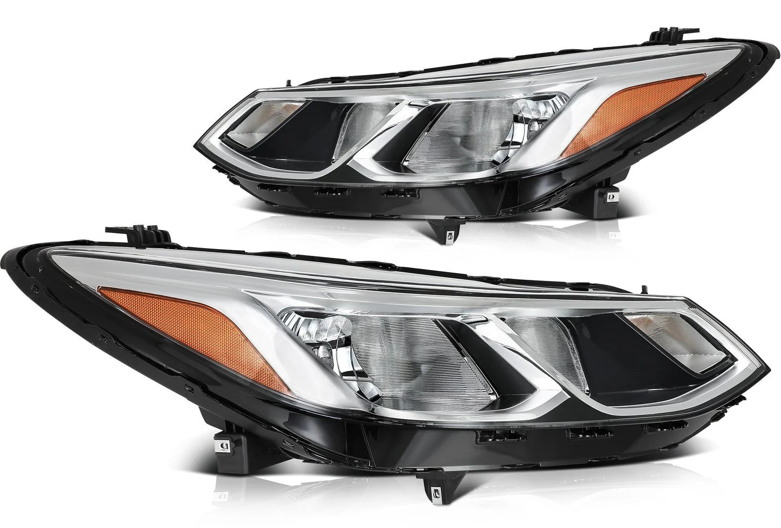 ECCPP Headlights For Chevrolet Cruze 1.4L 1.6L 1.8L 2016-2019 Pair Chrome Amber 6B93BC-57 [2]