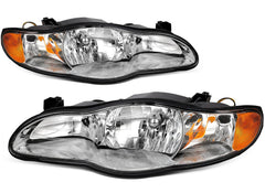 ECCPP Headlights For Chevrolet Monte Carlo 3.4L 3.8L 2000-2005 Pair Chrome Amber 6B93BC-57 [1]