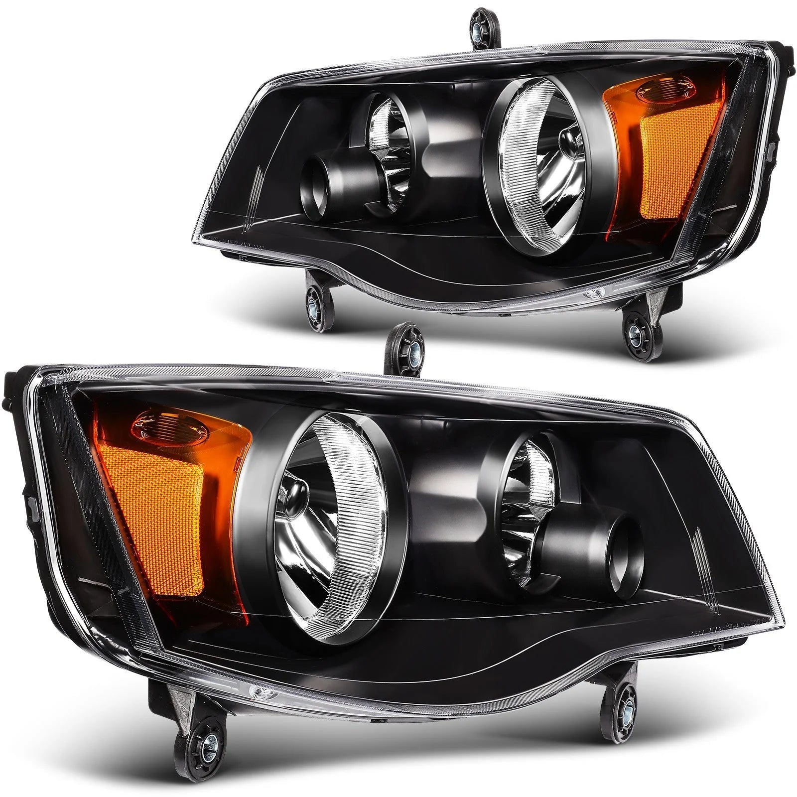 ECCPP Headlights For Chrysler Town & Country Dodge Grand Caravan 2008-2020 Pair 6B93BC-57 [2]