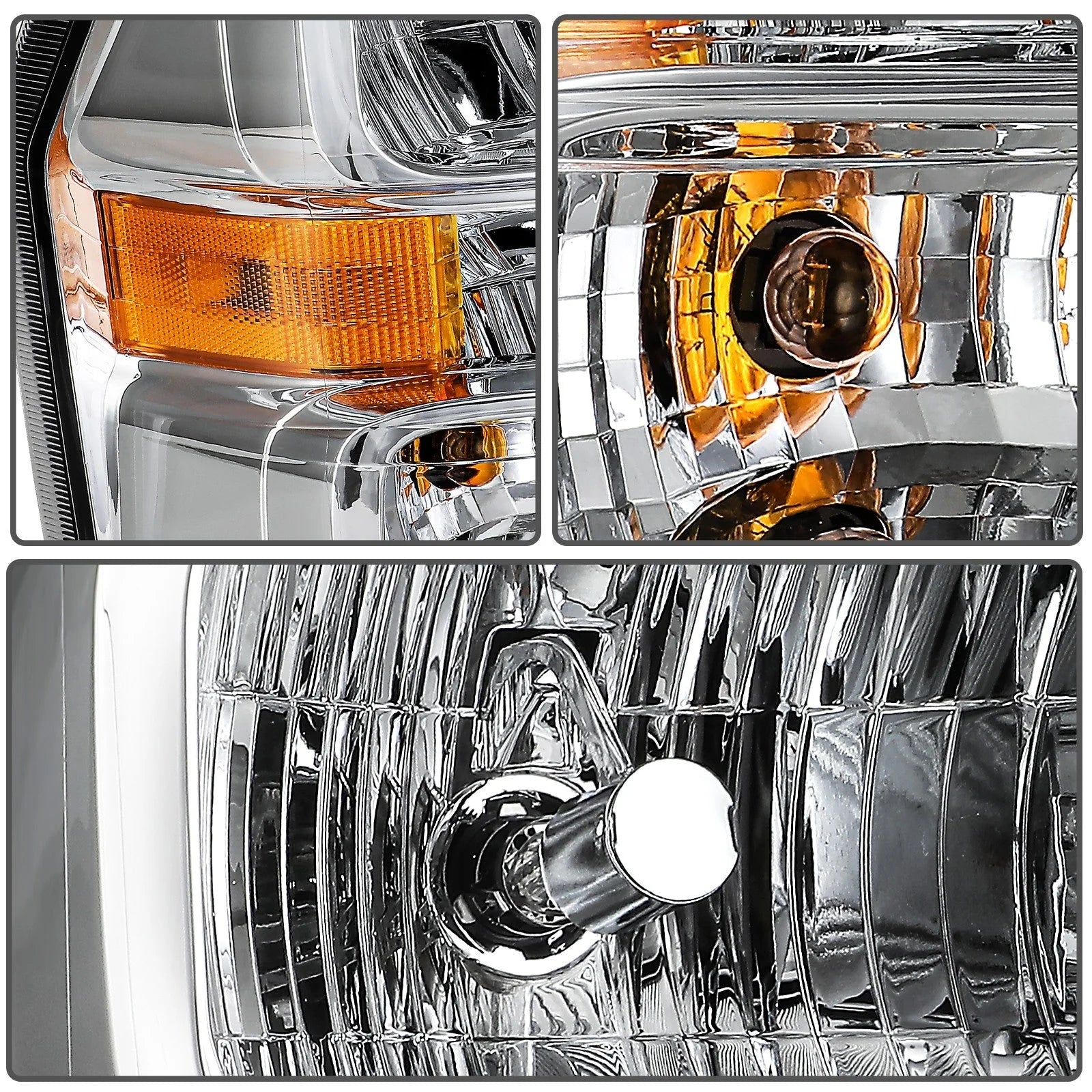 ECCPP Headlights For For Ford E-150 E-250 E-350 E-450 2008-2014 Pair Chrome 6B93BC-57 [10]