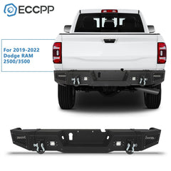 ECCPP Heavy Rear Bumper Built-in Led Lights for 2019-2022 Dodge RAM 2500/3500 6B93BC-57 [1]