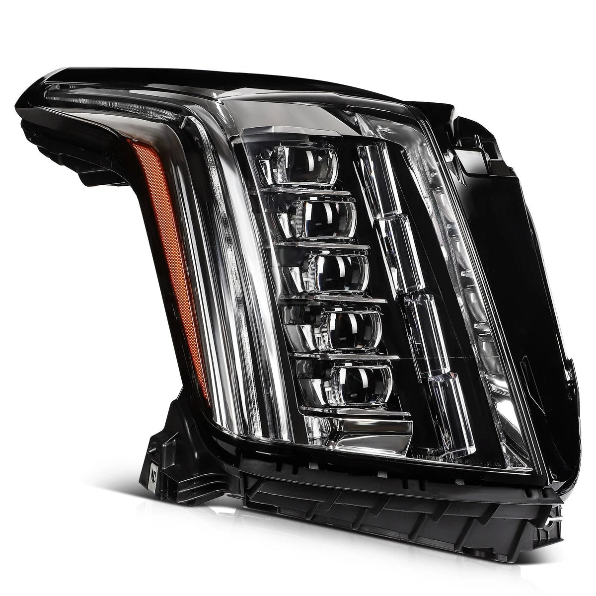 ECCPP LED Headlight For Cadillac Escalade 6.2L 2015-2020 Right Side Black Amber 6B93BC-57 [1]