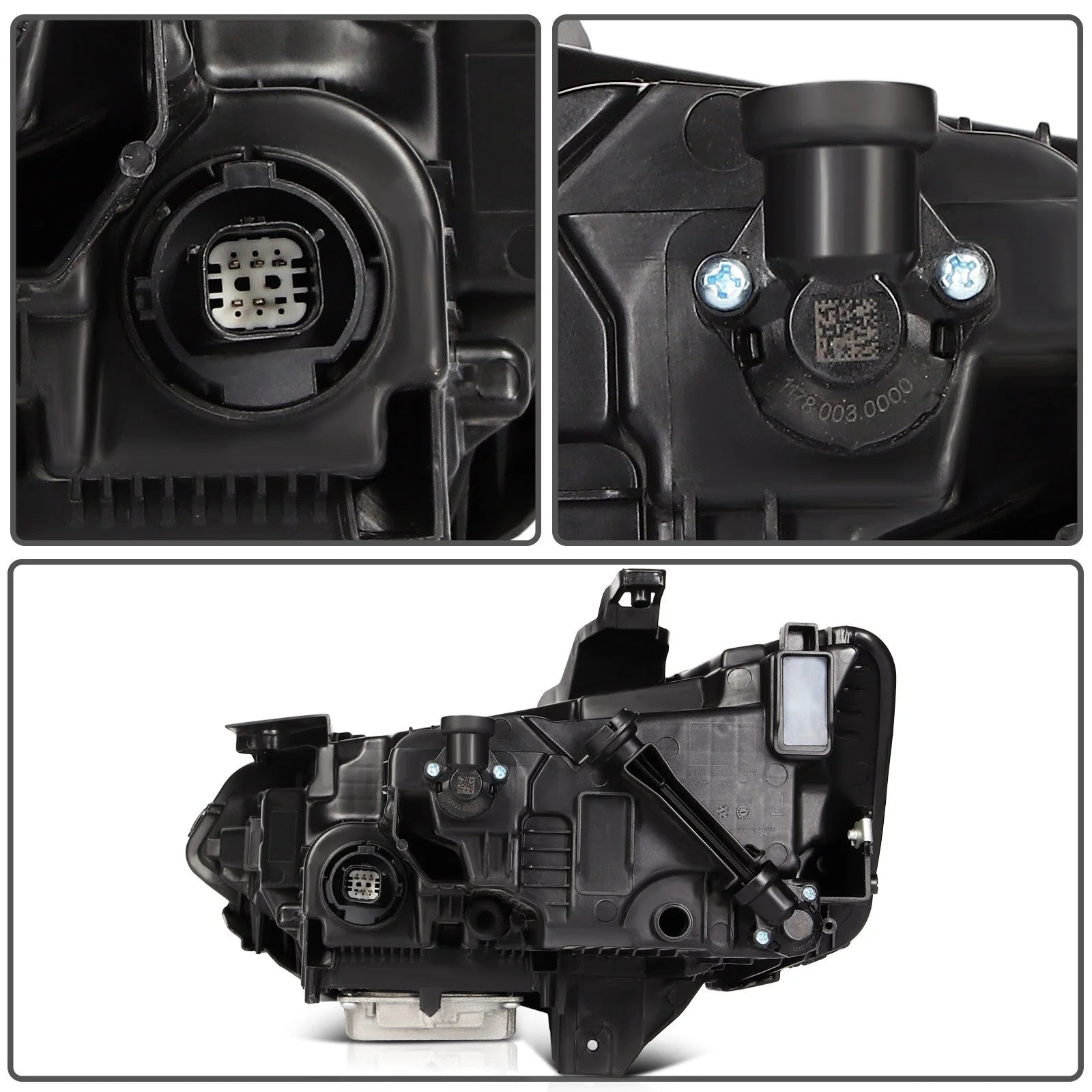 ECCPP LED Headlight For Cadillac XT6 2.0L 3.6L 2020-2023 PassengerSide Black 6B93BC-57 [9]