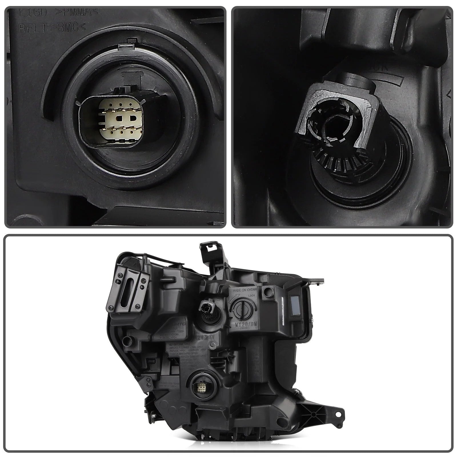 ECCPP LED Headlight For GMC Sierra 1500 2019-2022 Passenger Right Side Black 6B93BC-57 [9]