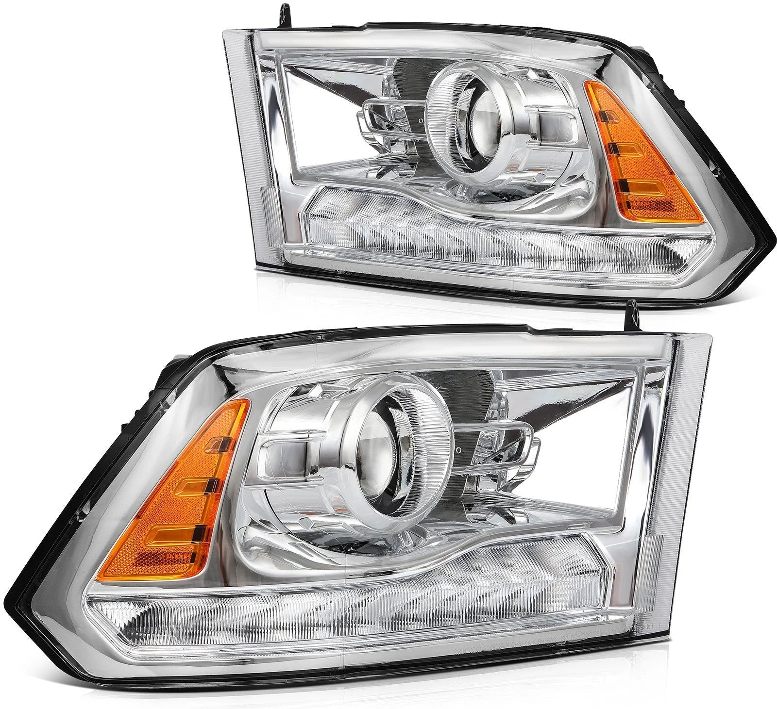 ECCPP LED Headlights Assembly For Dodge Ram 1500 2500 3500 2009-2018 Pair Chrome 6B93BC-57 [2]