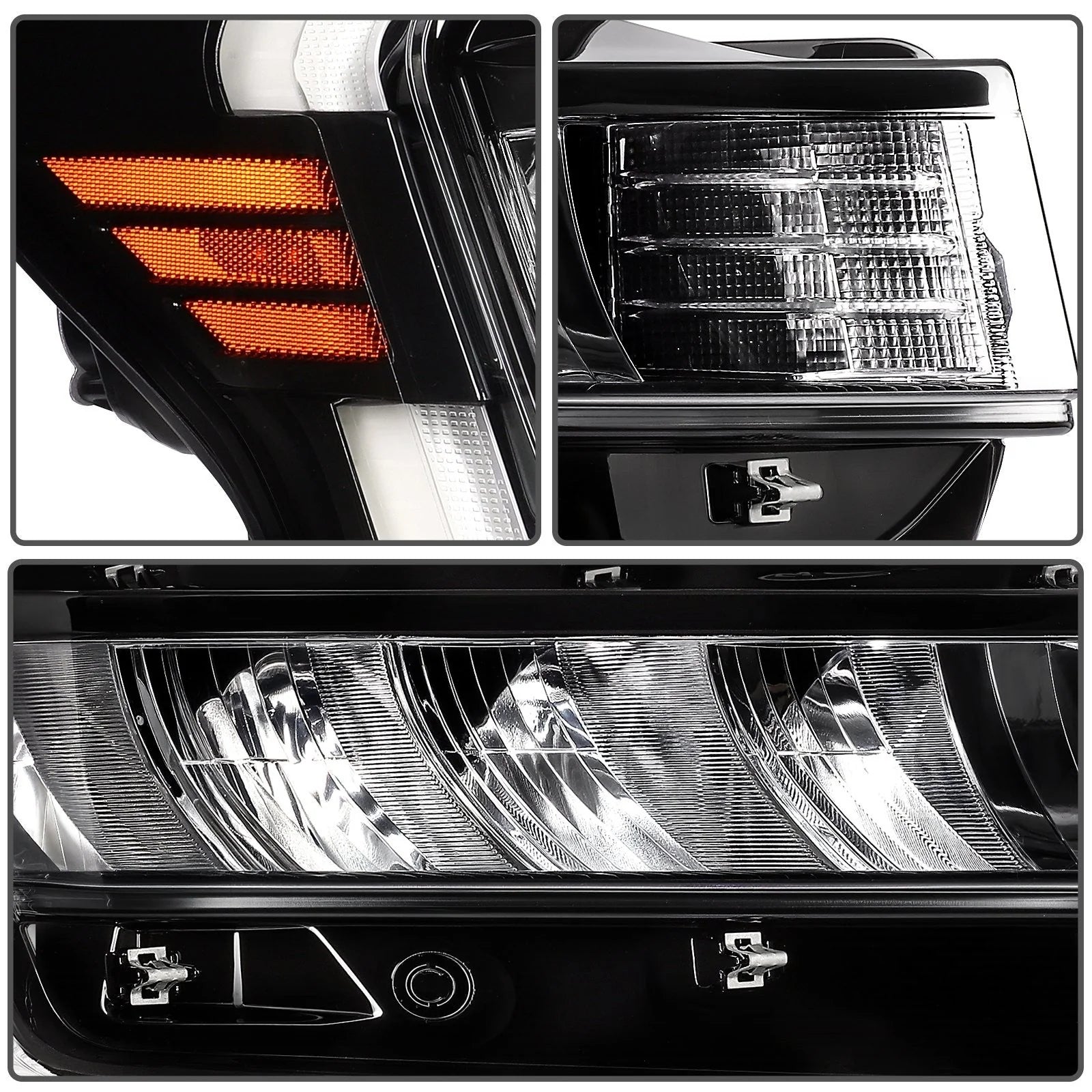 ECCPP LED Headlights Assembly For Ford Expedition 3.5L 2022-2024 Pair Black 6B93BC-57 [11]