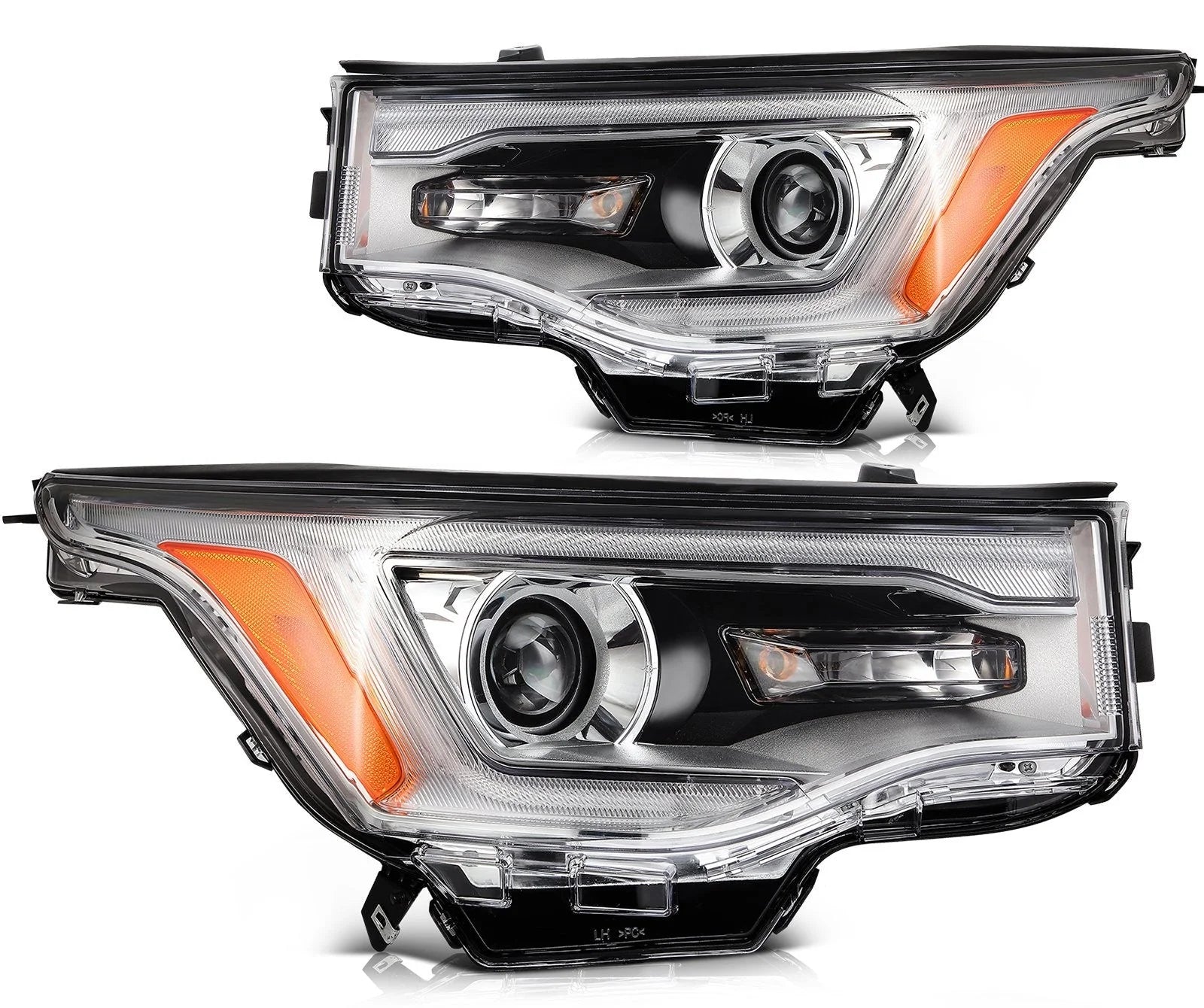 ECCPP LED Headlights Assembly For GMC Acadia 2.5L 3.6L 2017-2019 Pair Chrome 6B93BC-57 [1]
