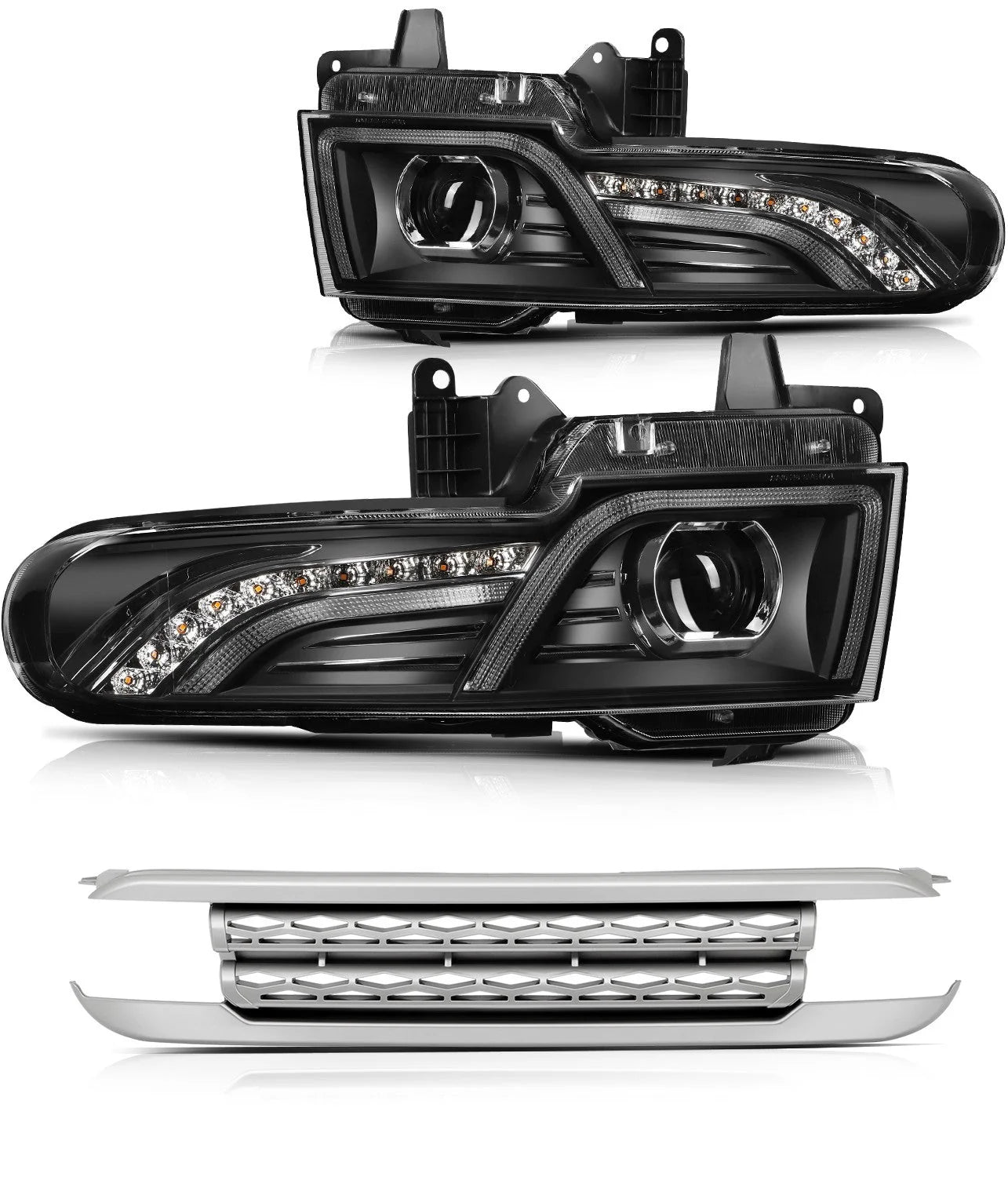 ECCPP LED Headlights Assembly For Toyota FJ Cruiser 4.0L 2007-2014 Pair Black KOEEP [1]
