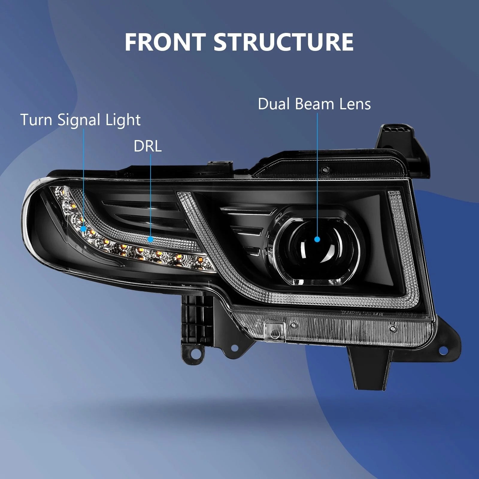 ECCPP LED Headlights Assembly For Toyota FJ Cruiser 4.0L 2007-2014 Pair Black KOEEP [3]