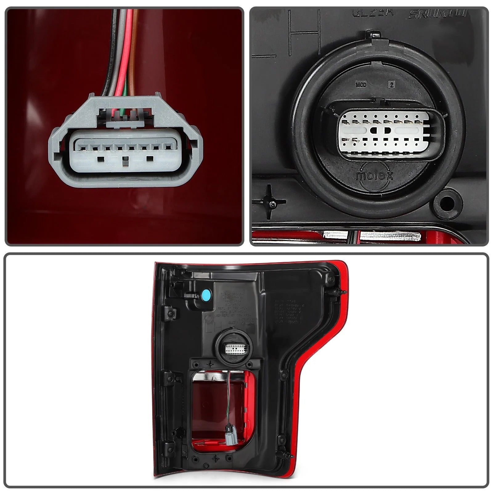 ECCPP LED Tail Lights Assembly For 2015-2017 Ford F-150 2.7L 3.5L 5.0L Rear Pair 6B93BC-57 [4]