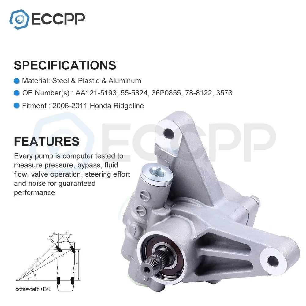 ECCPP Power Steering Pump Fit For 2006-2011 Honda Ridgeline 3.5L V6 GAS SOHC KOEEP [5]