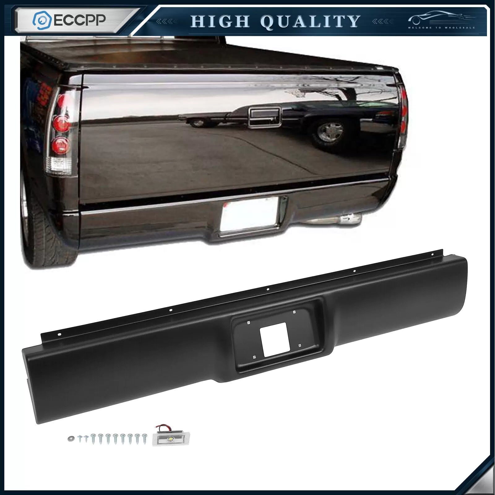ECCPP Rear Bumper Roll Pan Light For 1988-1998 Chevrolet C1500 2500 3500 6B93BC-57 [1]