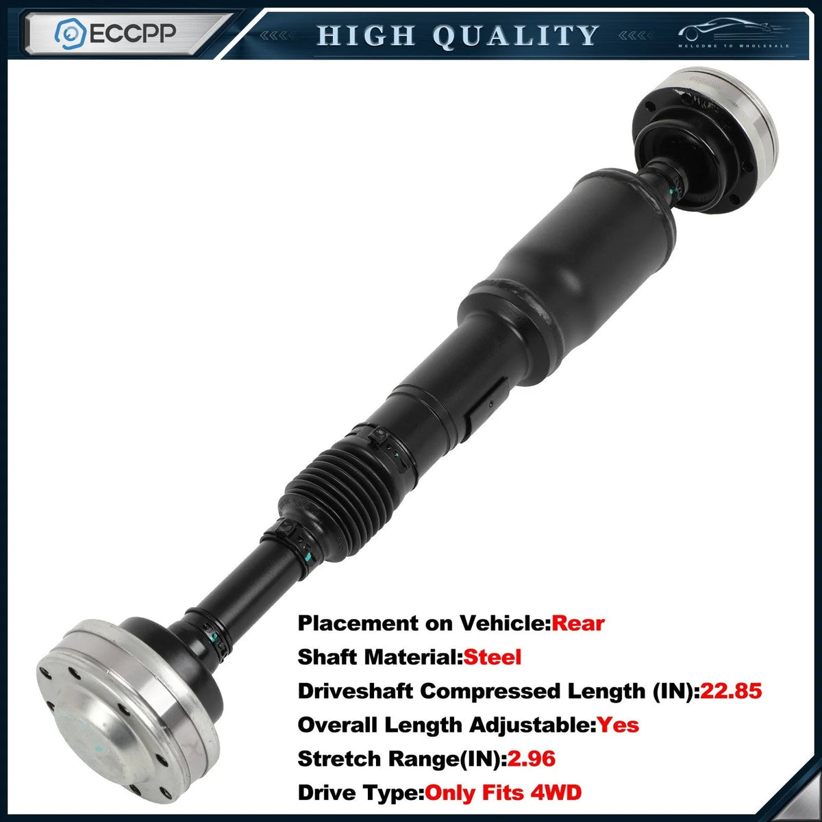 ECCPP Rear Driveshaft For Jeep Wrangler 2007-2011 V6 3.8L 4WD 936-106 65-3010 6B93BC-57 [1]