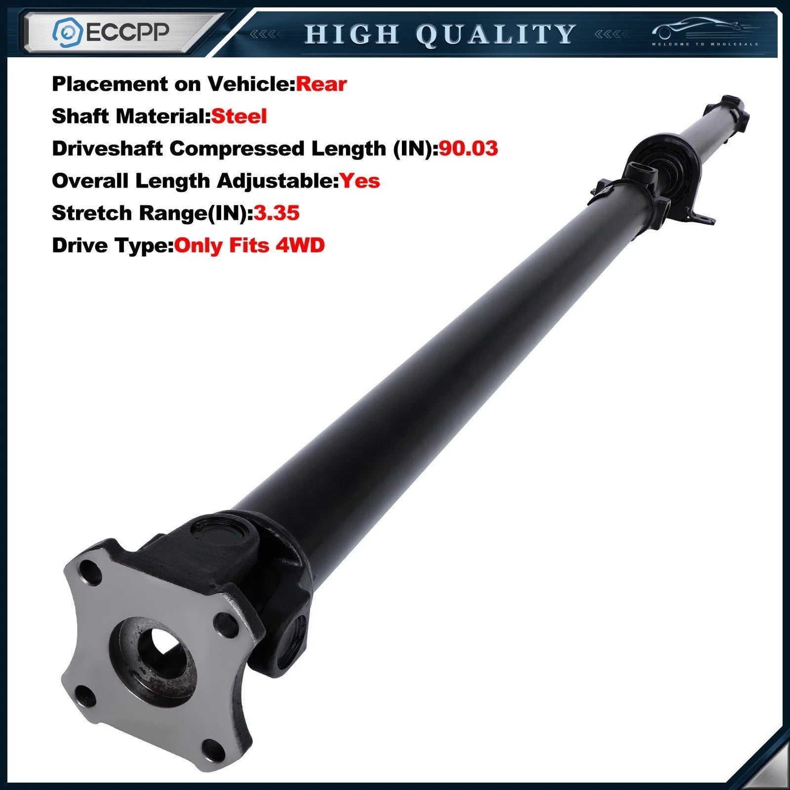 ECCPP Rear Side Driveshaft Prop Shaft Assembly for Ford F-150 2009 2010-2011 4WD 6B93BC-57 [1]