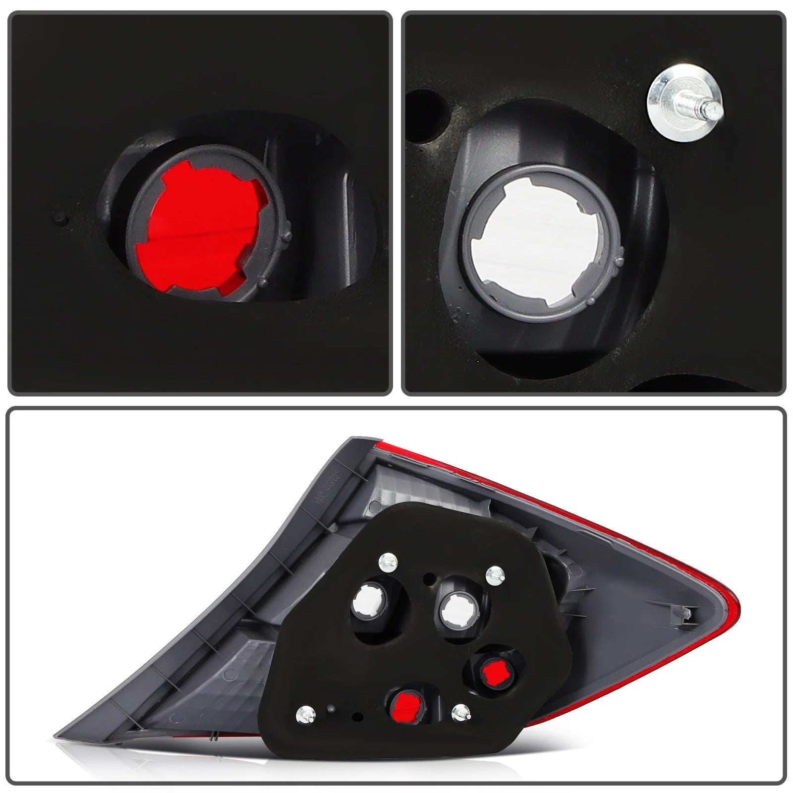 ECCPP Tail Lights Assembly For 2012-2013 Honda Civic 1.8L 1.5L 2.4L Rear Pair KOEEP [8]